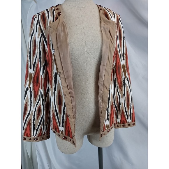 VTG Scott Taylor Fashion Jacket Women's Petite Size Medium Beaded Dress Coat 90s - Picture 9 of 10